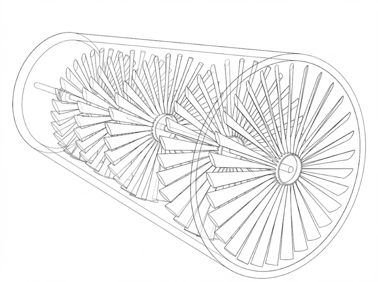 render: fan blade + rig design