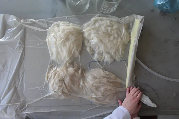 photo: vacuum infusion setup